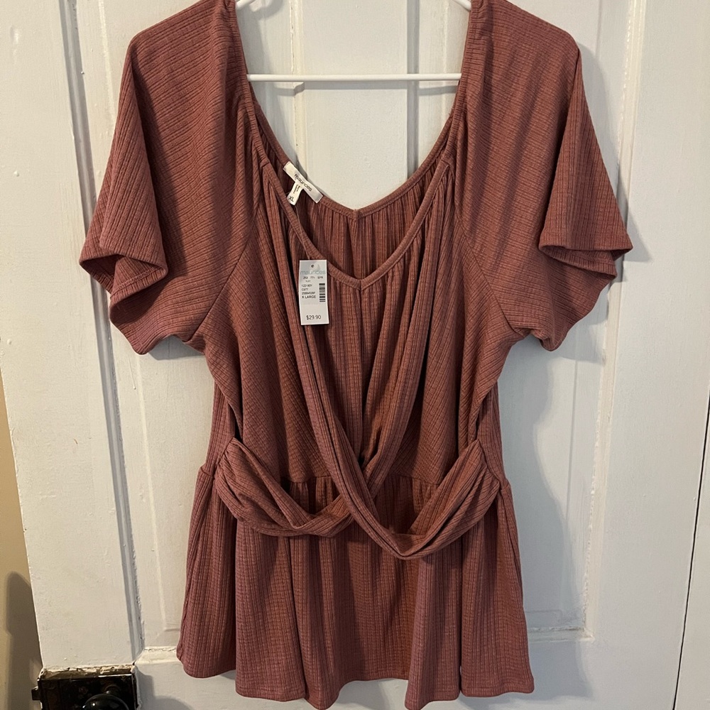 Maurice’s pink blouse